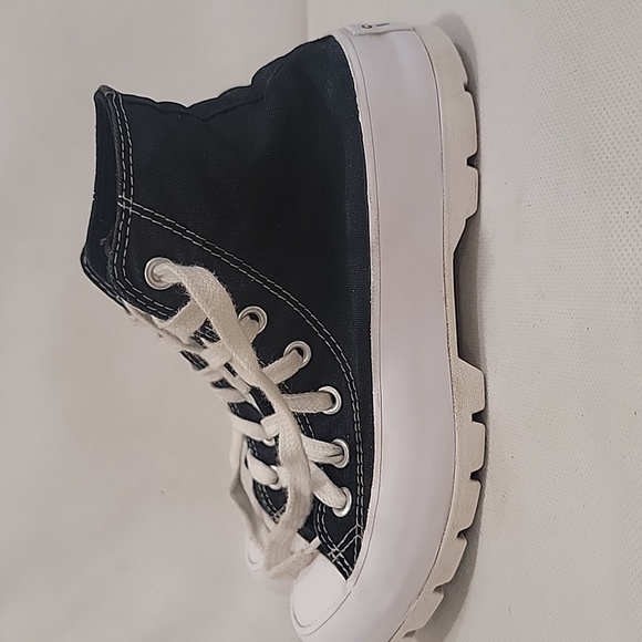 CHUCK FAYLOR BLACK CONVERSE ALL STAR LUGGED PLATFORM SNEAKERS (sz 5.5) - Picture 4 of 8